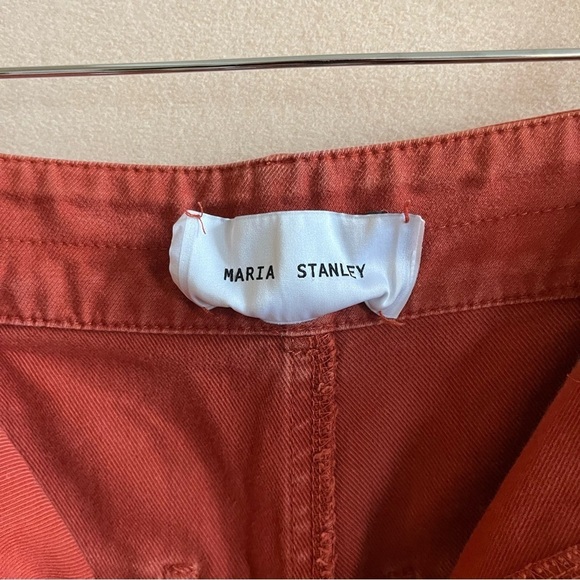Maria Stanley Wide Leg Luna Salsa Rust Pants in 0 Cropped - Picture 4 of 16